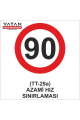 TT-29a AZAMİ HIZ SINIRLAMASI 90